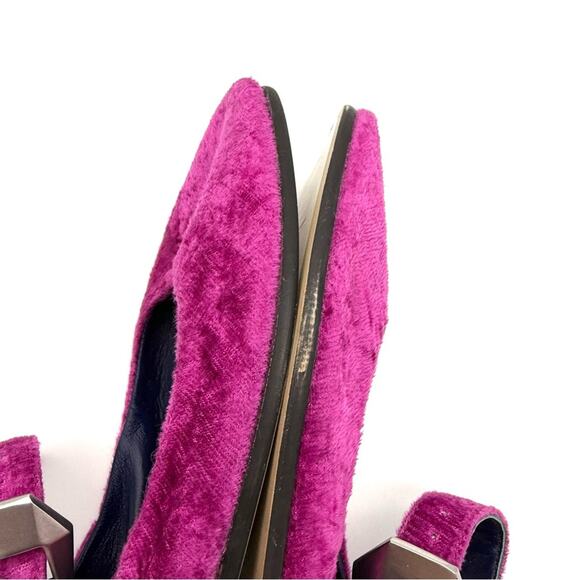 Free People Velvet Mystic Mary Jane Flat Fuchsia Fizz EU 37.5 - Picture 8 of 11